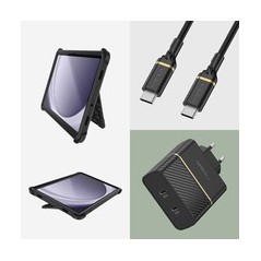 OtterBox Defender Series Protective Case for Samsung Galaxy Tab A9 - Rugged, Durable, and Black - Perfect Protection!